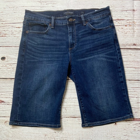 Lucky Brand Jeans The Bermuda Jean Shirts Sz 10 W 30 - Picture 4 of 10